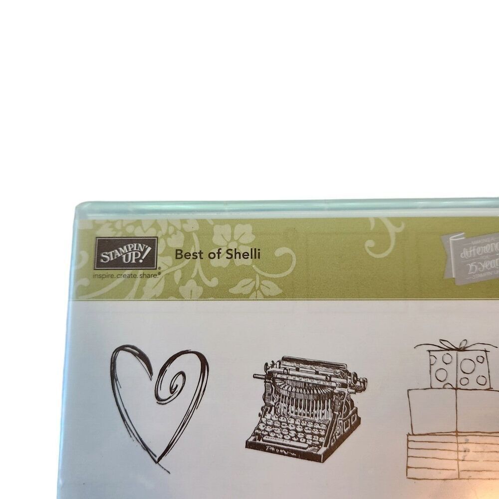 Stampin' Up! BEST OF SHELLI Stamp Set of 7 133488 Typewriter Gifts Hummingbird - Picture 3 of 4